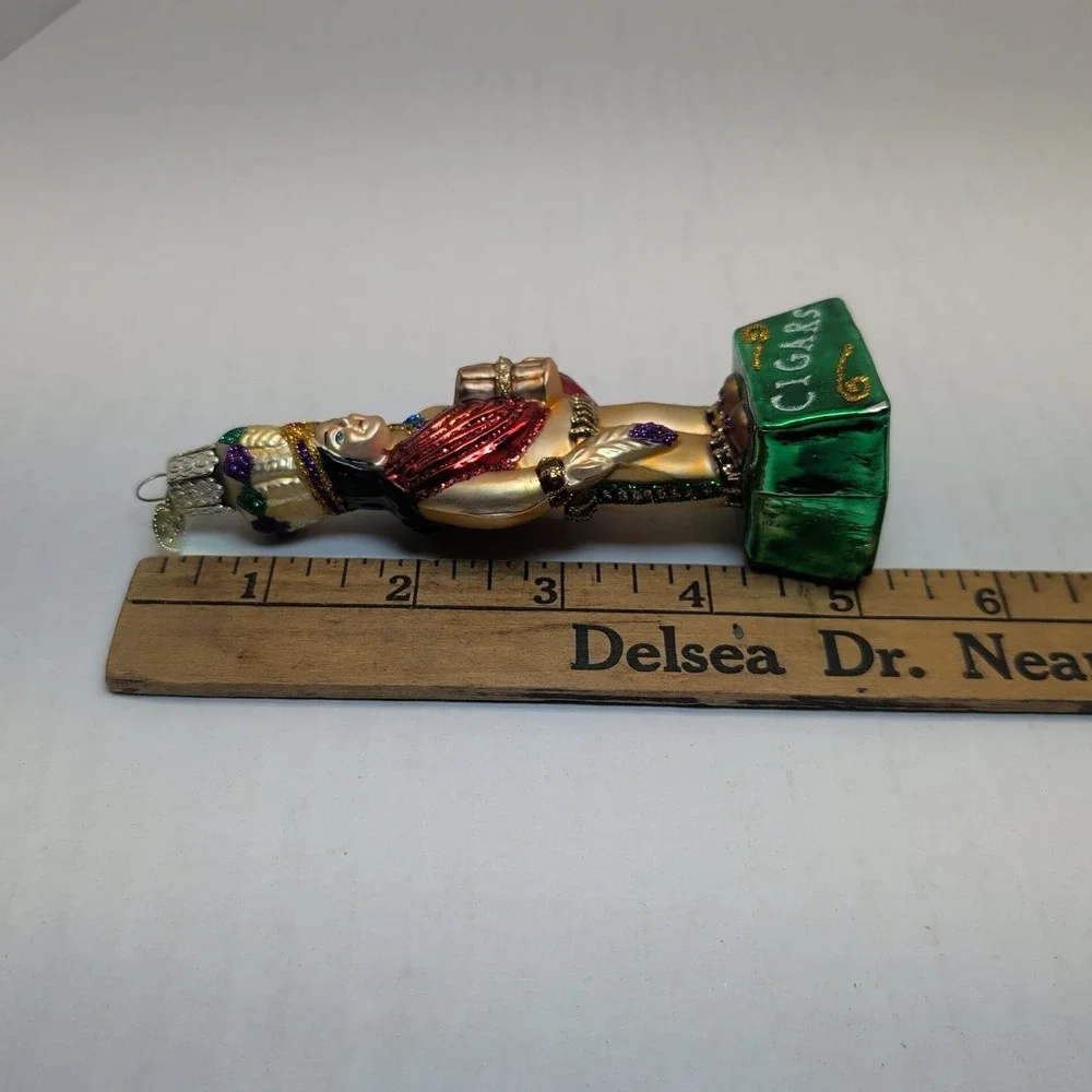 Old World Christmas Cigar Store Indian Glass Ornament